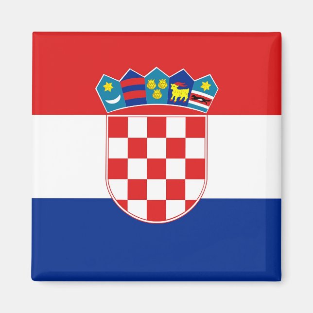 Imã Magnet com bandeira da Croácia (Frente)