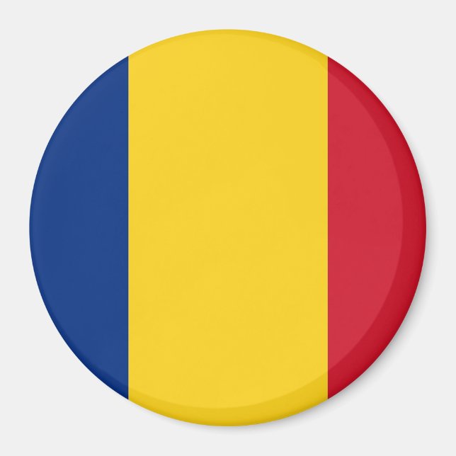 Imã Magnet com Bandeira da Romênia (Frente)