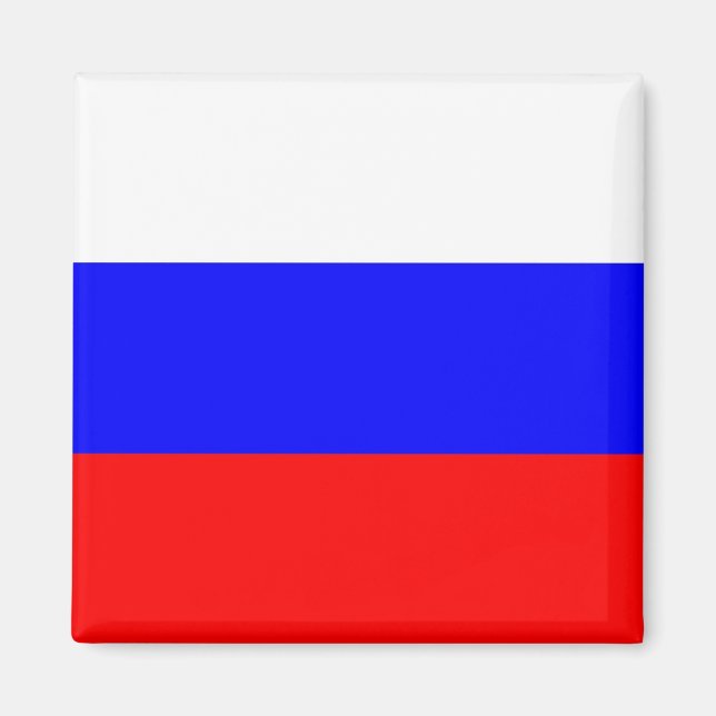Imã Magnet com Bandeira da Rússia (Frente)