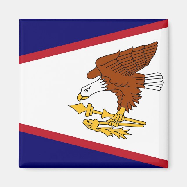 Imã Magnet com Bandeira da Samoa Americana - EUA (Frente)