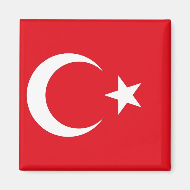 Imã Magnet com Bandeira da Turquia (Frente)