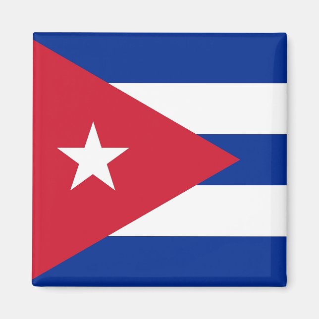 Imã Magnet com Bandeira de Cuba (Frente)