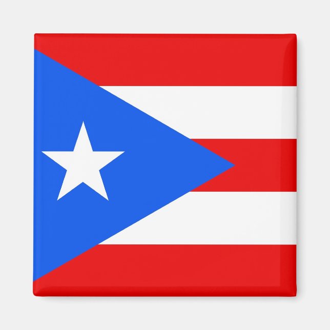 Imã Magnet com bandeira de Porto Rico - EUA (Frente)
