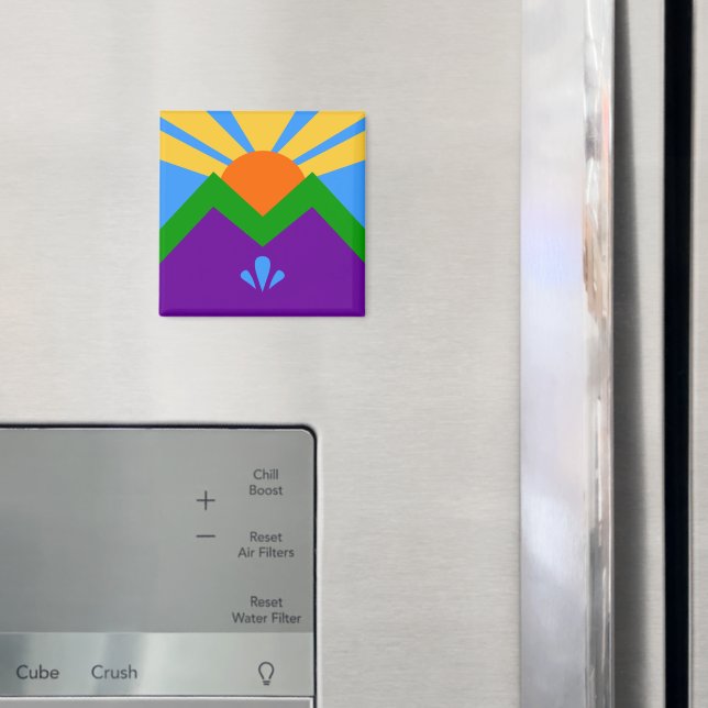 Imã Magnet com bandeira de Primavera Manitou (In Situ (Fridge))