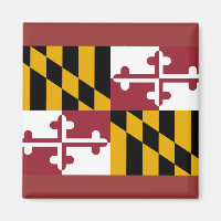 Magnet com Bandeira do Estado de Maryland - EUA