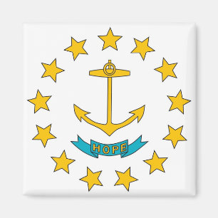 Imã Magnet com Bandeira do Estado de Rhode Island - EU