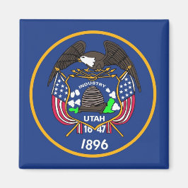 Imã Magnet com Bandeira do Estado de Utah - EUA