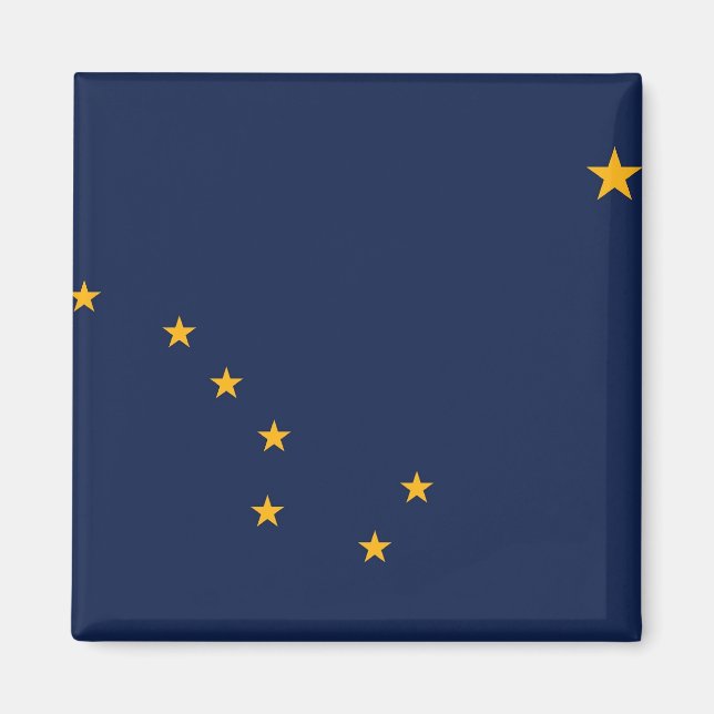 Imã Magnet com Bandeira do Estado do Alasca - EUA (Frente)