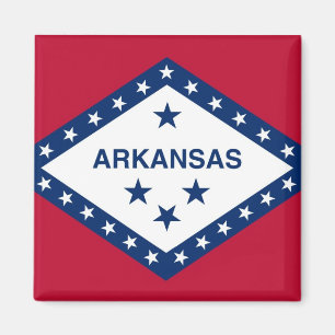 Imã Magnet com Bandeira do Estado do Arkansas - EUA