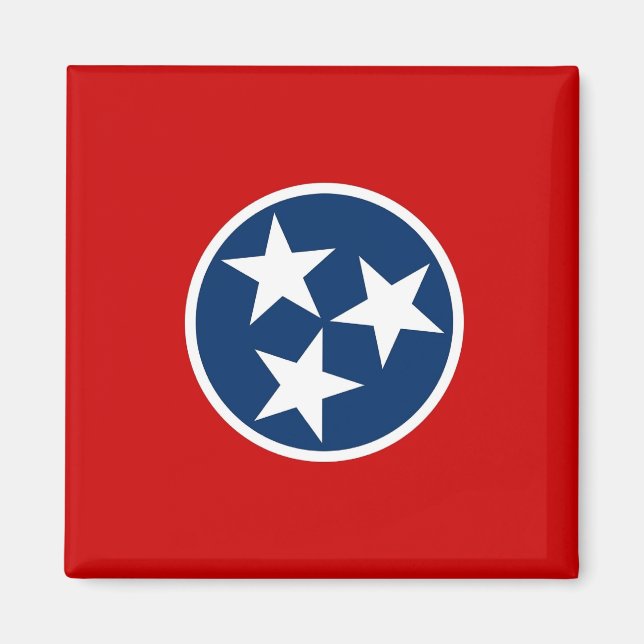 Imã Magnet com Bandeira do Estado do Tennessee - EUA (Frente)