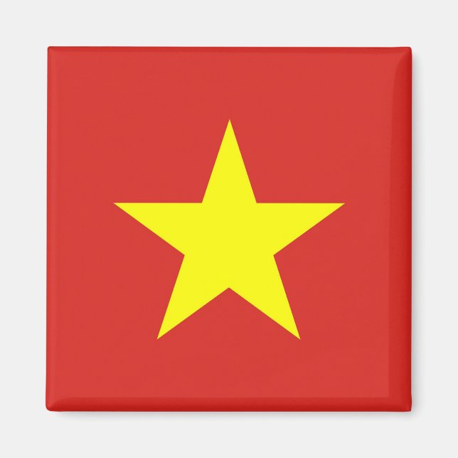 Imã Magnet com Bandeira do Vietname (Frente)