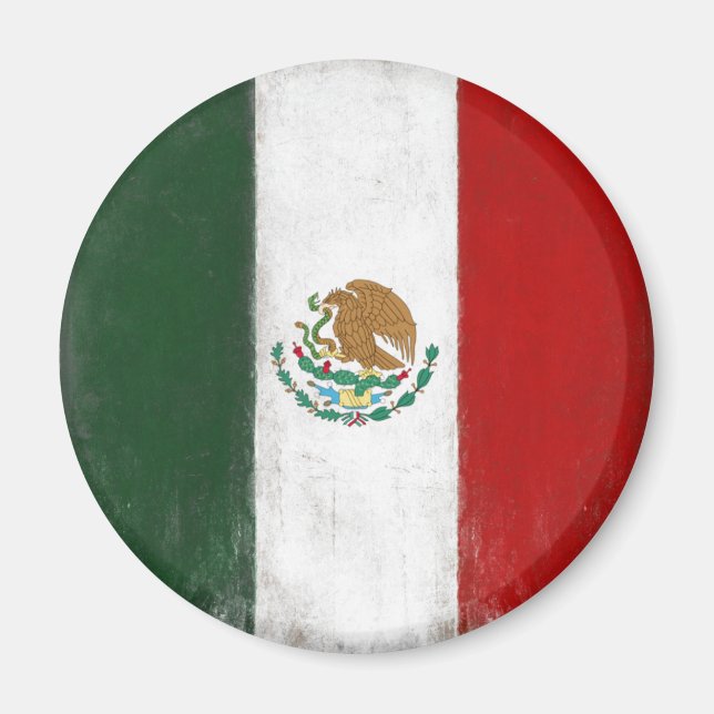 Imã Magnet com Bandeira em Distância do México (Frente)