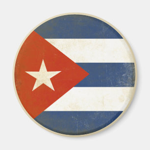 Imã Magnet com bandeira vindimada em Cuba