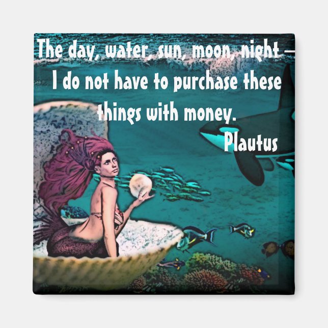 Imã Magnet com citação de Plautus (Frente)