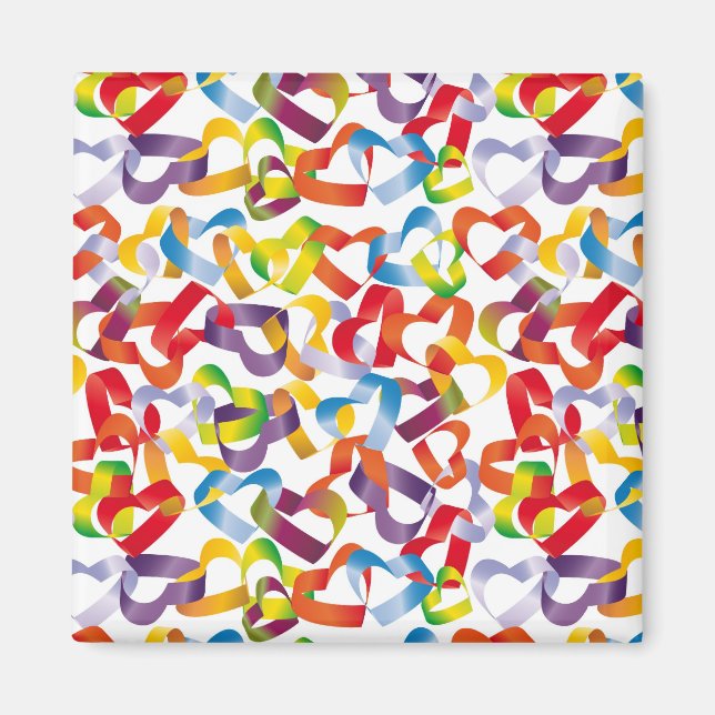Imã Magnet com decoração sem costura com parte de cora (Frente)