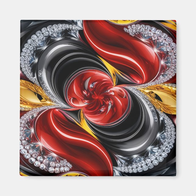 Imã Magnet com Design de cores alemãs (Frente)