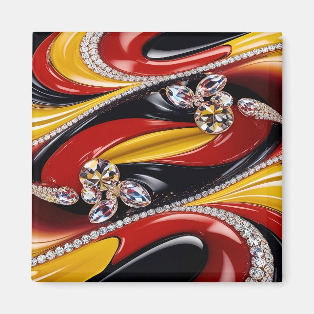 Imã Magnet com Design de cores belgas (Frente)