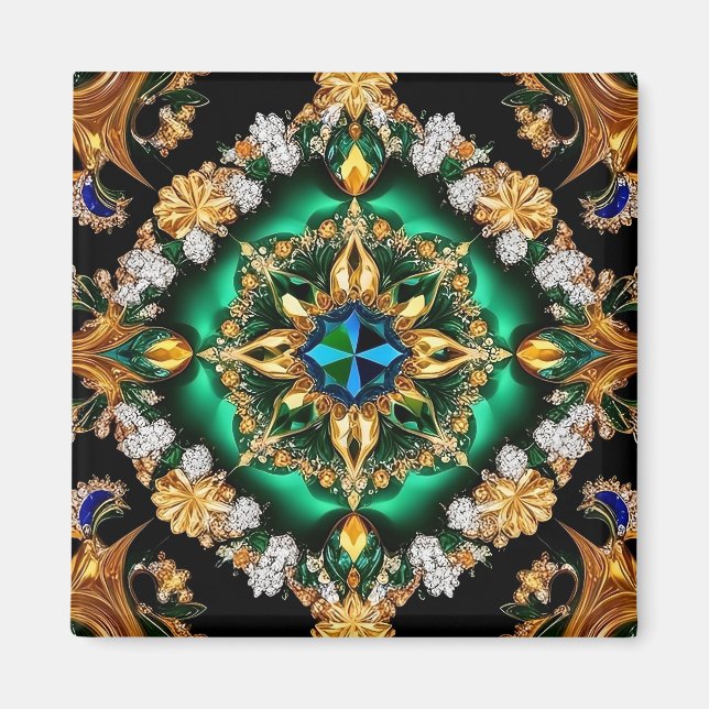 Imã Magnet com Design de cores brasileiras (Frente)