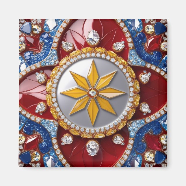 Imã Magnet com Design de cores colombianas (Frente)