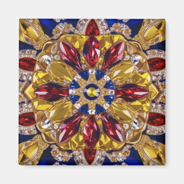 Imã Magnet com Design de cores da Colômbia (Frente)