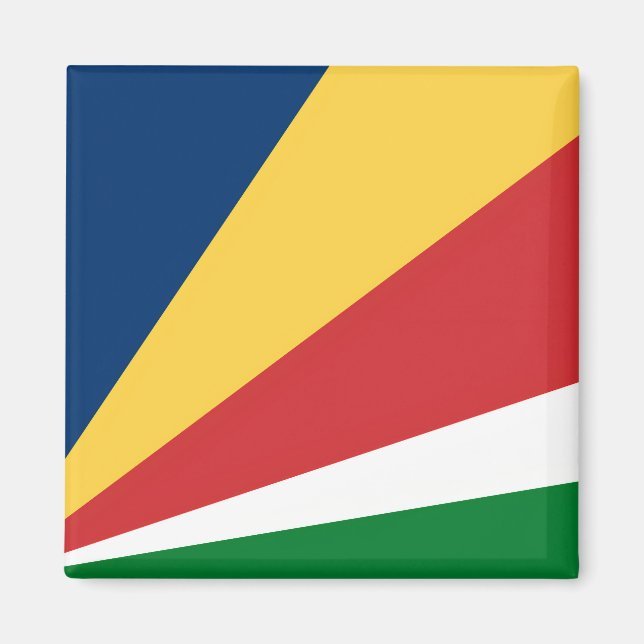 Imã Magnet com Design de cores das Seychelles (Frente)
