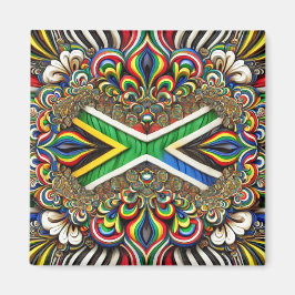 Imã Magnet com Design de cores sul-africanas
