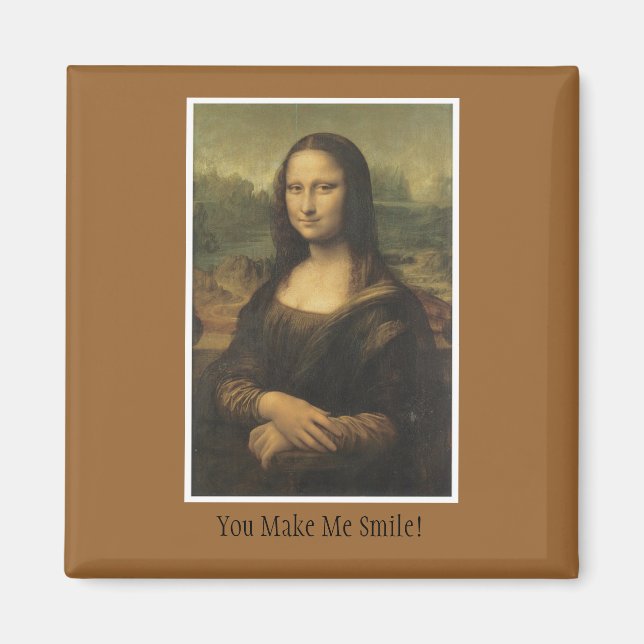 Imã Magnet com Design Mona Lisa (Frente)