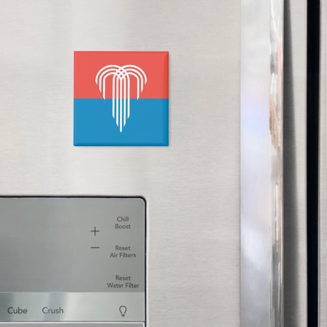 Imã Magnet com Flag de Kansas City, Missouri (In Situ (Fridge))