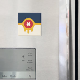 Imã Magnet com Flag de Tulsa, Oklahoma