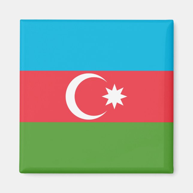 Imã Magnet com Flag do Azerbaijão (Frente)