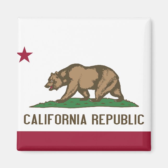 Imã Magnet com Flag of California State - EUA (Frente)