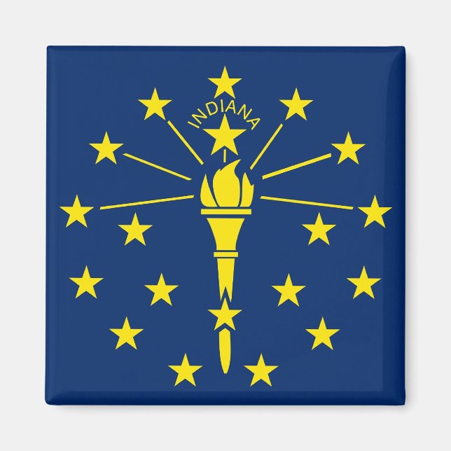 Imã Magnet com Flag of Indiana State - EUA (Frente)