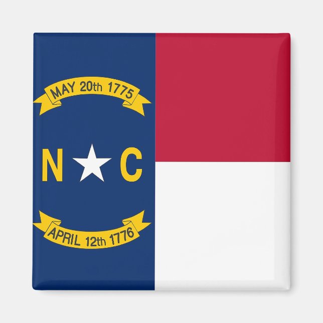 Imã Magnet com Flag of North Carolina State - EUA (Frente)