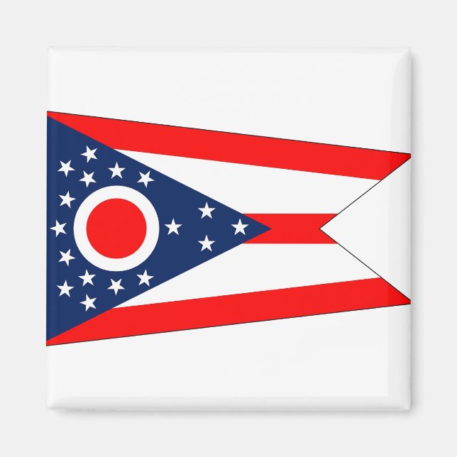 Imã Magnet com Flag of Ohio State - EUA (Frente)