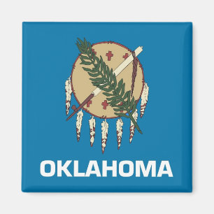 Imã Magnet com Flag of Oklahoma State - EUA