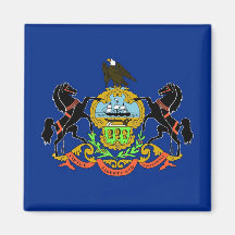 Magnet com Flag of Pennsylvania State - EUA