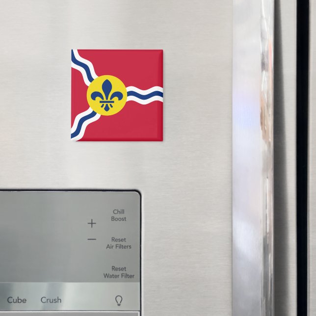 Imã Magnet com Flag of Rua Louis, Missouri (In Situ (Fridge))