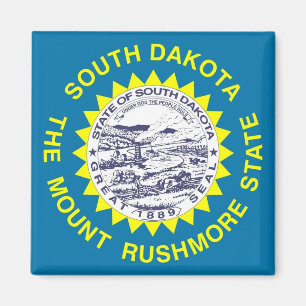 Imã Magnet com Flag of South Dakota State - EUA