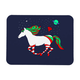 Ímã Magnet com uma fotografia de cavalo de Natal