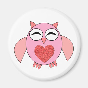 Imã Magnet Coração de Amor Rosa