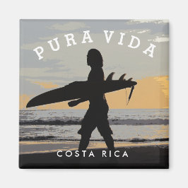 Imã Magnet Costa Rica Pura Vida Surfer Souvenir