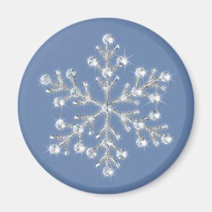 Imã Magnet Crystal Snowflake