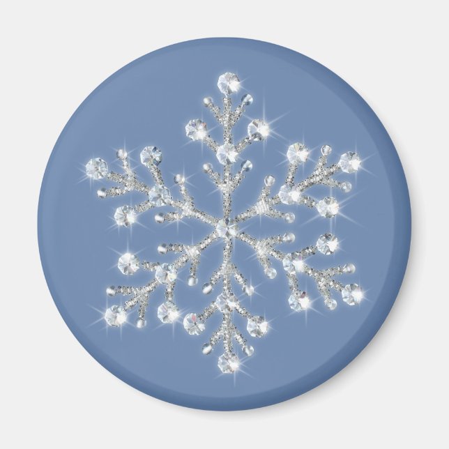 Imã Magnet Crystal Snowflake (Frente)