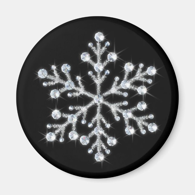 Imã Magnet Crystal Snowflake (Frente)