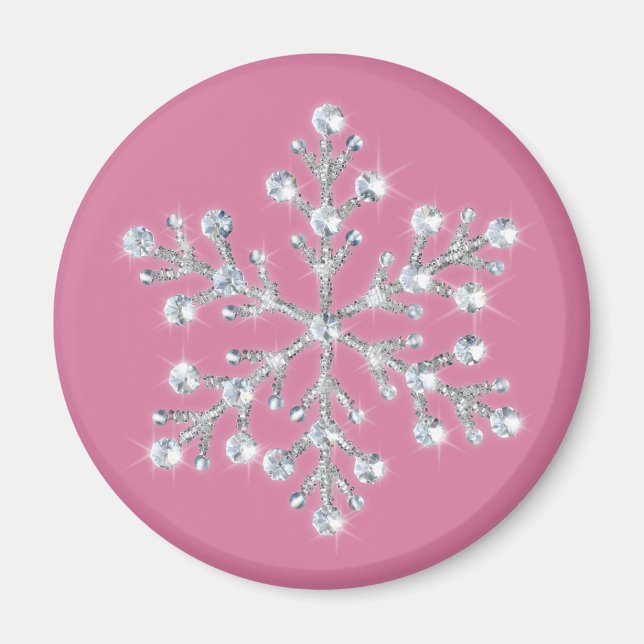 Imã Magnet Crystal Snowflake (Frente)
