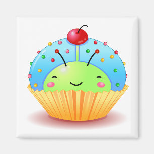 Imã Magnet Cupcake Ladybug