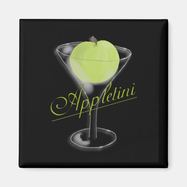 Imã Magnet da Apple Verde da Appletini (Frente)
