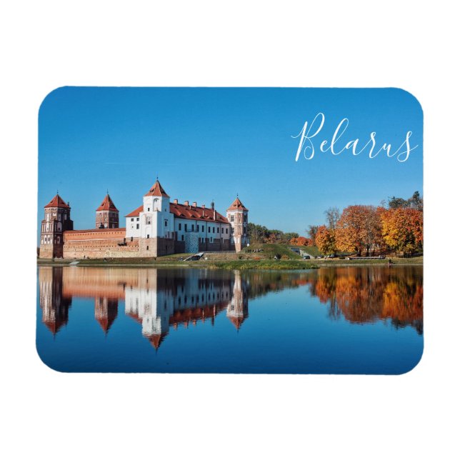 Ímã Magnet da Arquitetura do Castelo de Belarus Mir (Horizontal)