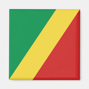 Imã Magnet da Bandeira do Congo-Brazzaville