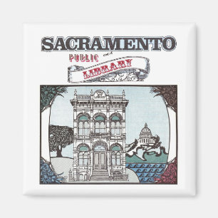 Imã Magnet da Biblioteca Pública de Sacramento